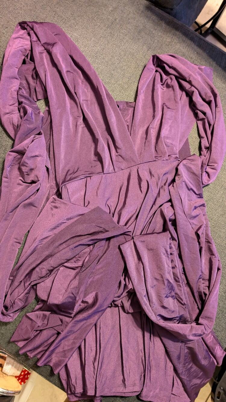 Eggplant Purple Convertible Infinity Bridesmaid Dress Size Small